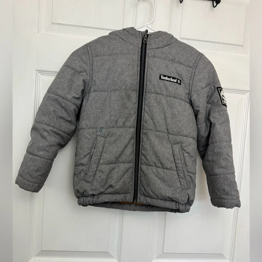 Timberland Kids Charcoal Puffer Jacket